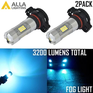 Alla Lighting 3200lm 8000K 27-LED 5202 Fog Light Driving Bulbs Lamps Ice Blue 2x - Picture 1 of 9