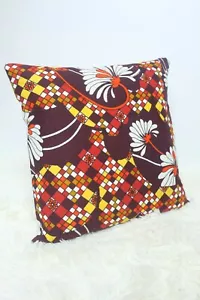 Funda Cojín Tela Retro Original Años 80 16x16" Geométrica Vintage Roja - Imagen 1 de 6