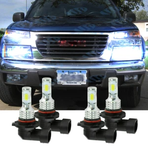 Front LED Headlight Bulbs For 2004-2012 Chevy Colorado GMC Canyon High &Low Qty4 - Picture 1 of 9