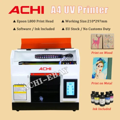 [IN DE] A4 Epson L800 UV Printer 6 Colors For Phone Case Glass Metal Embossed - Bild 1 von 4