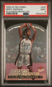 MERY ANDRADE 2000-01 FLEER ULTRA WNBA PLATINUM MEDALLION /50 PSA 9 POP 1 ROCKERS - Picture 1 of 1