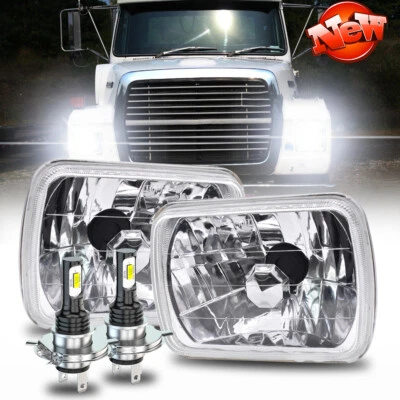 fit Ford L9000 L800 LN700 Trucks 2PC 7x6" 5x7 LED Headlight High/Low Beam - Image 1 of 4