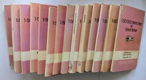 Metric Map 1:50000 Cased Edition Vintage Ordnance Survey Maps 1970's see List - Imagen 1 de 42