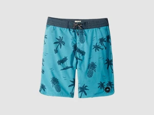 $195 Rip Curl Boy's Kid's Green Floral Swim Swimwear Trunks Swimming Shorts 24 - Picture 1 of 1