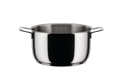 Casseruola 2 manici cm.24 in acciaio inox , POTS & PANS - Alessi - Immagine 1 di 4