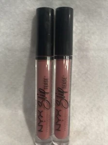 Lot Of 2- NYX SLIP TEASE FULL COLOR LIP OIL STL008 LOWKEY  Open - Picture 1 of 2