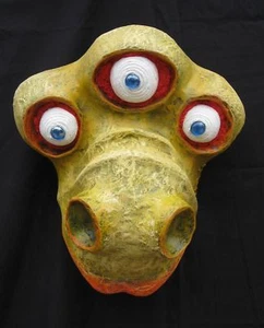 Escultura, Técnica Mixta, Máscara Decorativa - "Tres Ojos Azules" - Imagen 1 de 3