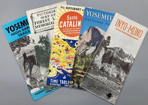 Vintage California travel brochures Yosemite Catalina Inyo-Mono Forest Lawn 1940 - Picture 1 of 17