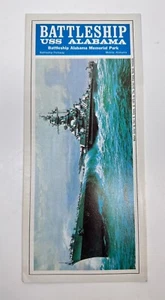 Folleto de viaje vintage acorazado USS Alabama Mobile AL A2 - Imagen 1 de 6