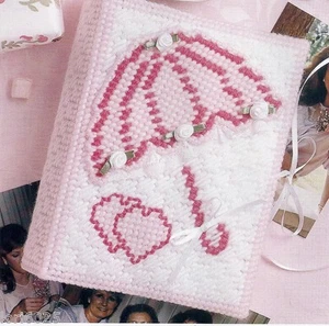 **SHOWER KEEPSAKE ALBUM COVER TO STITCH**PATTERN ONLY*PLASTIC CANVAS PATTERN** - Picture 1 of 1