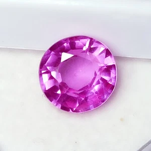 Gemas sueltas de zafiro rosa natural de 5,87 quilates de zafiro certificado forma redonda - Imagen 1 de 7
