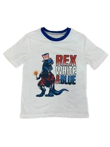 Way to Celebrate Boy Rex White & Blue Dinosaur T-Shirt Size XXL/2XG 18 - Picture 1 of 1