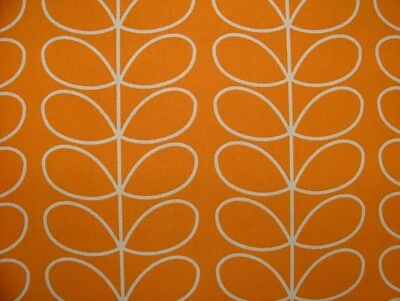 Orla Kiely Linear Stiel Papaya Baumwolle Vorhang Polster Kissen Handarbeit Stoff
