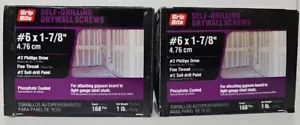 Tornillos para paneles de yeso negros de perforación automática de 2 - cajas de una libra GRIP-RITE #6 X 1 7/8"". - Imagen 1 de 4