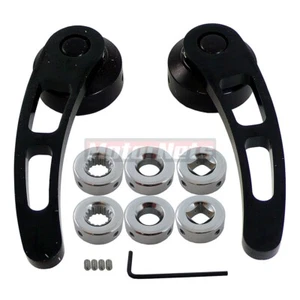 Kit de manija de puerta de 4,25" de aluminio negro para Hot Rod Kustom Chevy Ford Mopar - Imagen 1 de 1