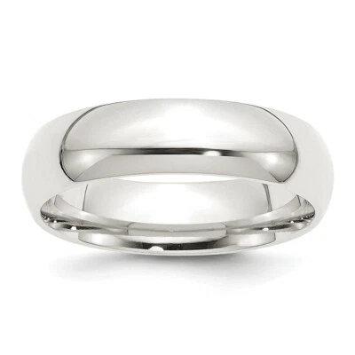 Sterling Silver 6mm Comfort Fit.5 Band Ring - Image 1 of 4