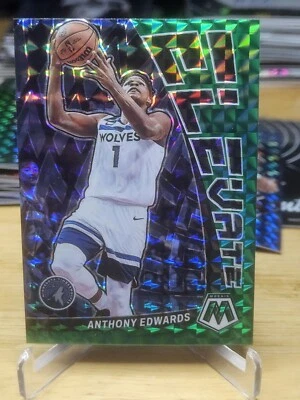 2022-23 Panini Mosaic Anthony Edwards Elevate Green Mosaic Prizm Mosaic #5 - Image 1 of 2