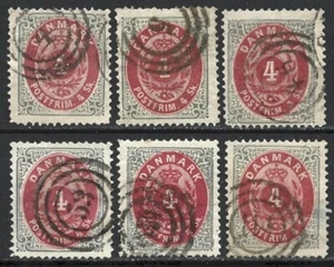 Denmark 1870-71 Numeral 4sk #18 Numeral cancels Small STUDY CV $60.00++ - Picture 1 of 2