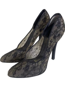 Dolce & Gabbana Black Lace Heels Women's Elegant Floral Pattern - EUR 39 - Picture 1 of 11