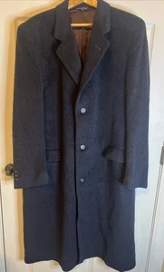 MARK ALEXANDER schwerer langer Mantel anthrazit Kaschmirmischung XL - Bild 1 von 14