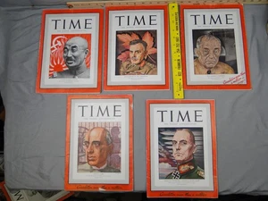 Time Magazine Weekly Lot 1942 August 3 10 17 24 31 WWII Nehru Rundsted Itagaki - Bild 1 von 22