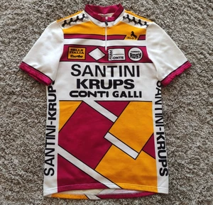 Santini- Krups Conti Galli Team 1985 Short Sleeve Cycling Jersey,Blacky Size: L - Picture 1 of 21