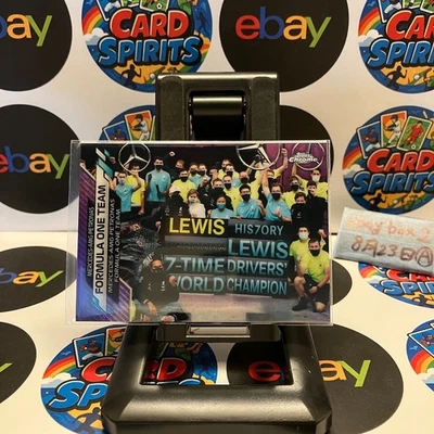 2021 Topps Chrome Mercedes-AMG Petronas 031/399 Formula One Team Tribute F1 Card - Image 1 of 2