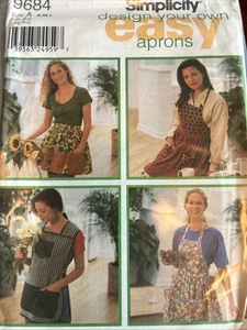 Simplicity Pattern 9684 Misses Aprons Sz S-M-L - Picture 1 of 3