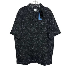 Callaway Opti Dri Poloshirt Herren Größe Large schwarz grau Animal Print Camouflage Golf - Bild 1 von 15