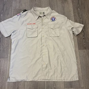Camicia Boy Scouts of America BSA Uomo Adulto 2X-Large Tan Ventilata Poli Microfibra - Foto 1 di 13
