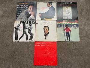 Lot of 7 JOHNNY MATHIS vinyl LP Albums, Heavenly, Wonderful, Hits, Christmas - Picture 1 of 2