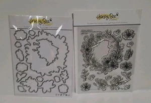 Juego de estampillas y troqueles de guirnalda de primavera de abejas melíferas HBST-480 - Imagen 1 de 3