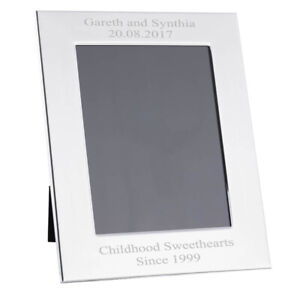 Personalised Photo Frame 10" X 8" Silver Plated - Engraved - Custom Engraved
