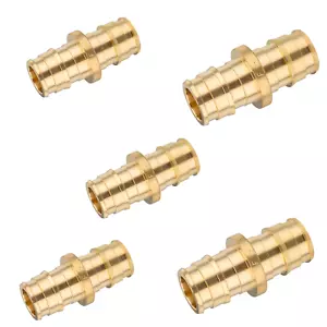 EFIELD 5 To 100 Pack 1/2" Couplings Pex A Pipe Expansion Brass Fittings No Lead - Picture 1 of 12