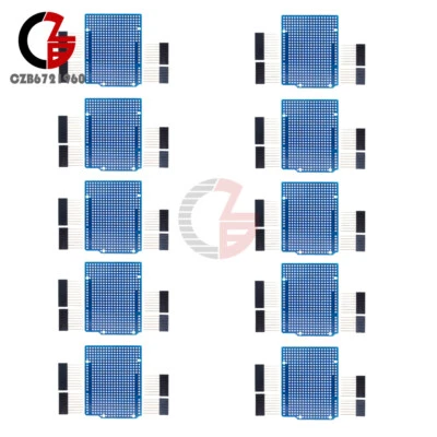 10 PCS Prototype UNO R3 Shield Board DIY FR-4 Fiber 2mm+2.54mm Pitch For Arduino - Image 1 of 4