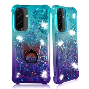 For Samsung Galaxy A36 5G 2025 Liquid Glitter Bling Case Cover Phone Ring Stand - Picture 1 of 10