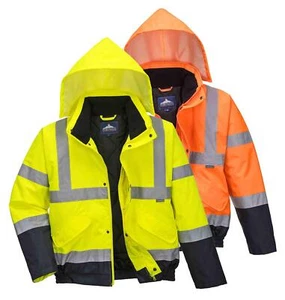 PORTWEST Hi-Vis Contrast Winter Bomber Jacket S266 - Picture 1 of 3