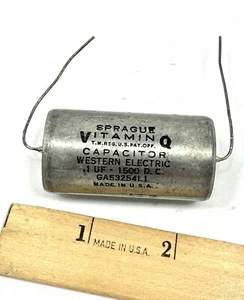 Western Electric Sprague Vitamin Q Capacitor 0.1 uF, 1500 V, NOS - Picture 1 of 4