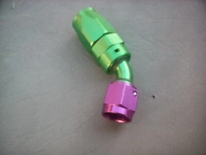AN-6,forty-five-degree-fitting,GREEN&PURPLE - Bild 1 von 2