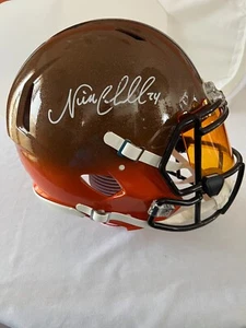 Full Size Browns Two Tone Hydro Helm Auto Nick Chubb Bitte Beschreibung lesen - Bild 1 von 7