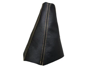 KIA PICANTO (2003-2011) Soufflet Levier De Vitesse 100% Cuir - Couture Beige - Picture 1 of 1