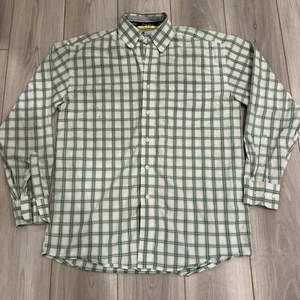 Vintage Wrangler George Large Herrenhemd grün gestreift Cowboy geschnitten Kollektion auf Knopfleiste - Bild 1 von 14