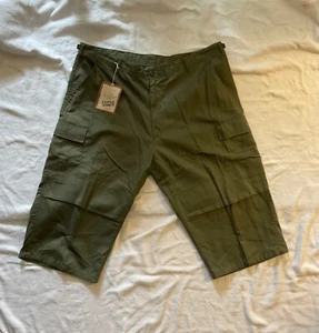 Ultra Force Military Tactical Green Rip Stop Cargo Trouser Capri Mens 2XL - Picture 1 of 5
