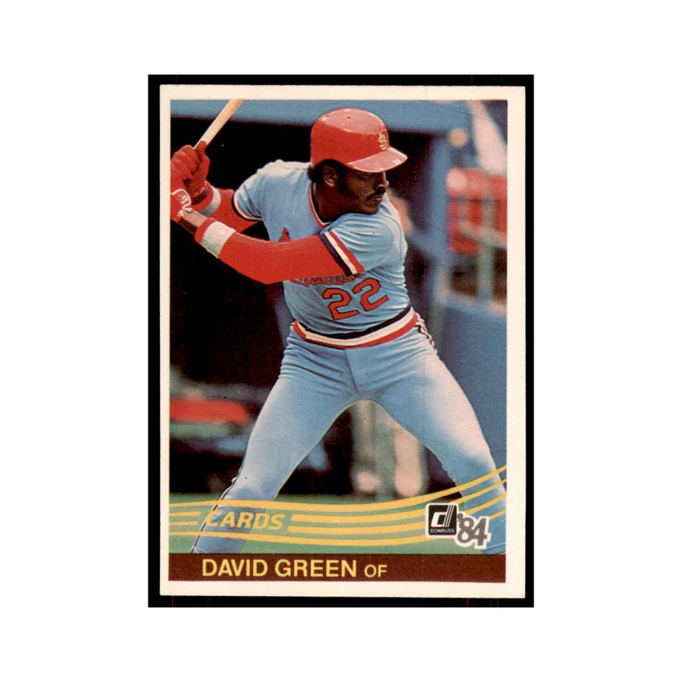 David Green 1984 Donruss #425 St. Louis Cardinals Baseball Card NM - Image 1 of 3