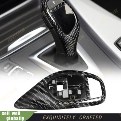 For BMW F20 F22 F30 F32 F10 M Sport Real Carbon Fiber Gear Shift Knob Kit fit Foto 1 de 4