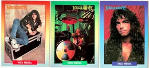 NICK MENZA MEGADETH 3 Brockum RockCards 1991 USA 1ère édition LOT DE CARTES 34 ans ! RARE - Photo 1 sur 7