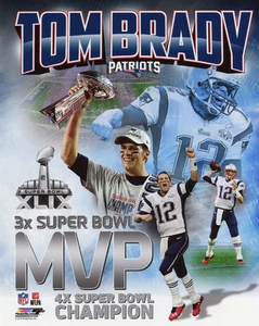 2015 New England Patriots TOM BRADY 8x10 Photo Super Bowl Print MVP Poster - Picture 1 of 1