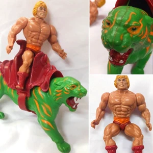 VINTAGE MASTERS OF THE UNIVERSE HE-MAN AND BATTLE CAT 1982 MOTU - Picture 1 of 16