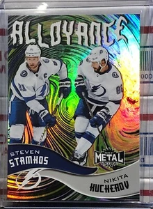 2020-21 METAL UNIVERSE STEVEN STAMKOS, NIKITA KUCHEROV, #AL-19, ALLOYANCE INSERT - Picture 1 of 2