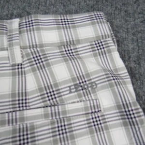Izod Extreme X Golfshorts Herren 38 x 9,5 kariert weiß vorne flach Outdoor Etikett 36 - Bild 1 von 14